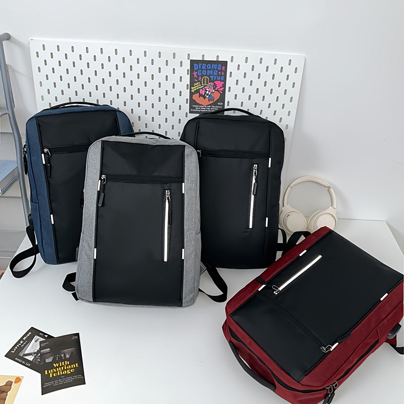 Three-piece minimalist computer backpack set, consisting of a lightweight shoulder bag, chest bag, and wallet, suitable for daily commuting and business use