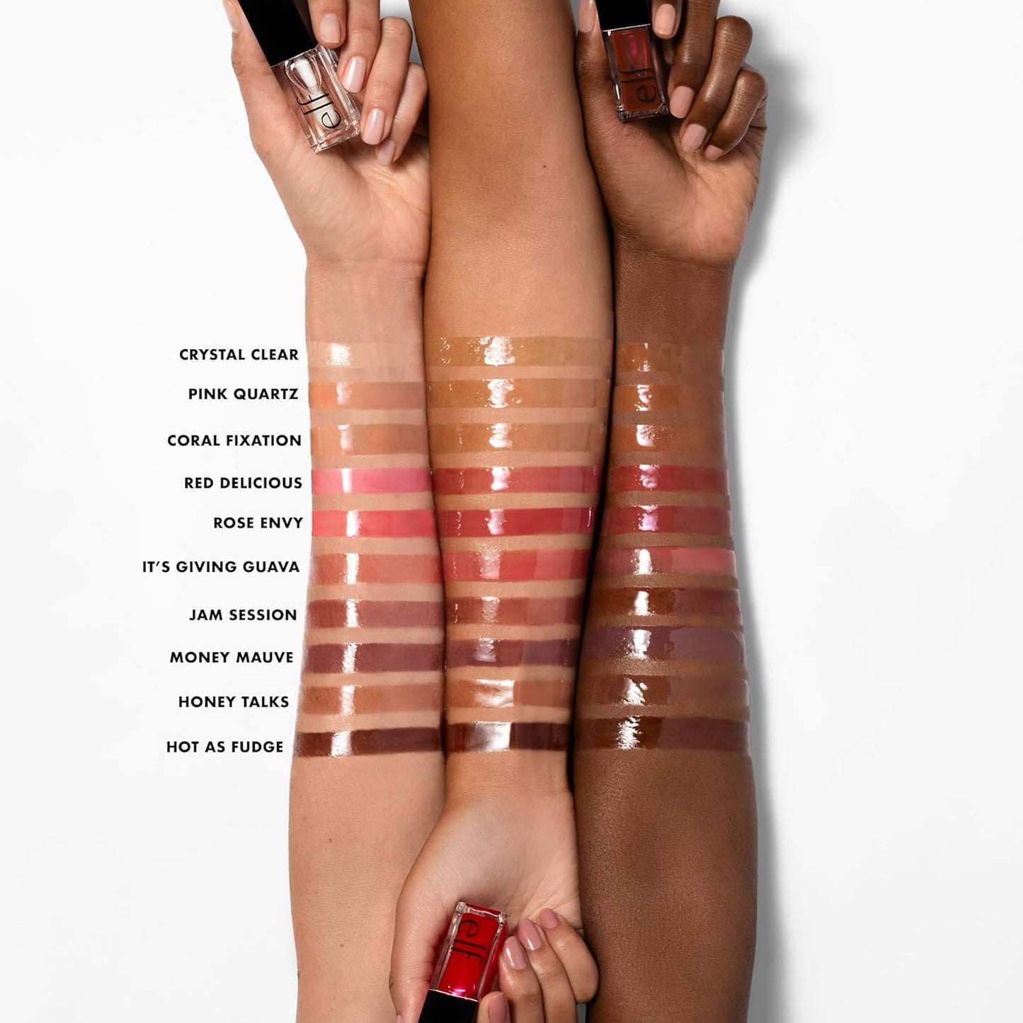 E.L.F. Glow Reviver Lip Oil, Nourishing Tinted Lip Oil for a High-Shine Finish, Infused with Jojoba Oil, Vegan & Cruelty-Free, Rose Envy