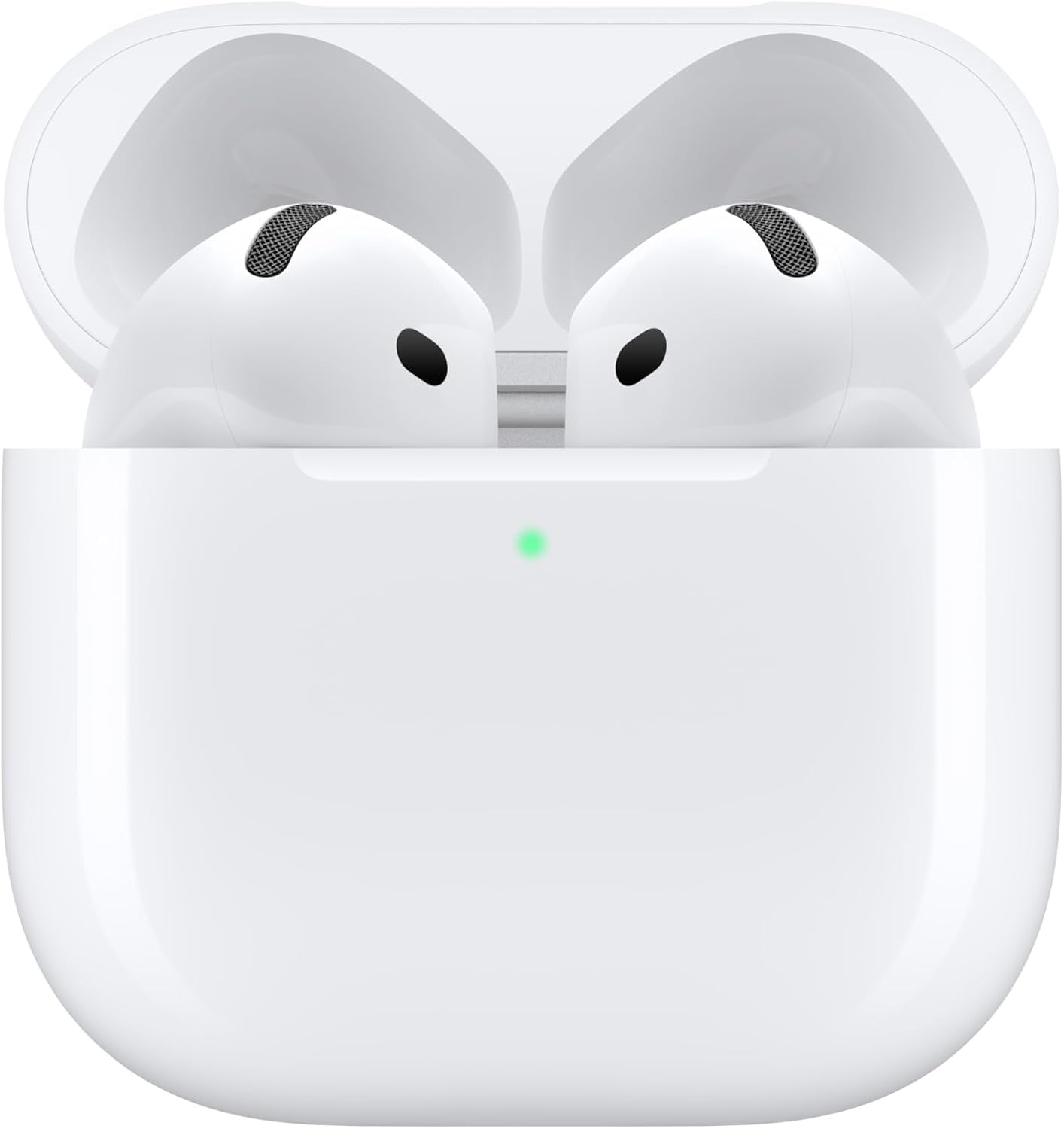 Apple Airpods 4 Wireless Earbuds, Bluetooth Headphones, Personalized Spatial Audio, Sweat and Water Resistant, USB-C Charging Case, H2 Chip, up to 30 Hours of Battery Life, Effortless Setup for Iphone