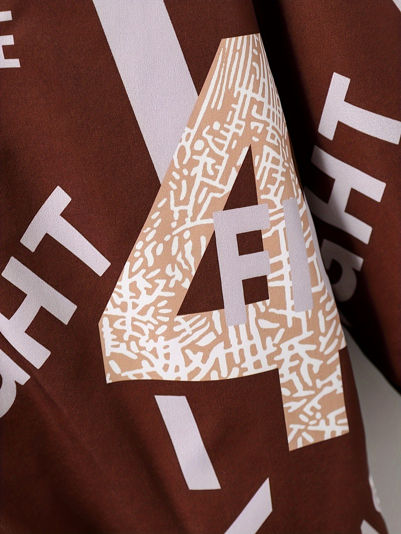 Boys' Cozy Jacket with Letter Print - Casual & Warm Windproof Outerwear for Fall/Winter