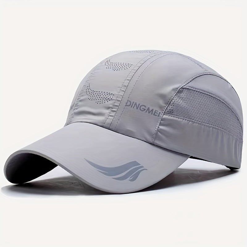 Sweat-Proof, Men's Quick-Dry Breathable Baseball Cap - Lightweight, Acrylic Sports Hat for Running & Casual Attire