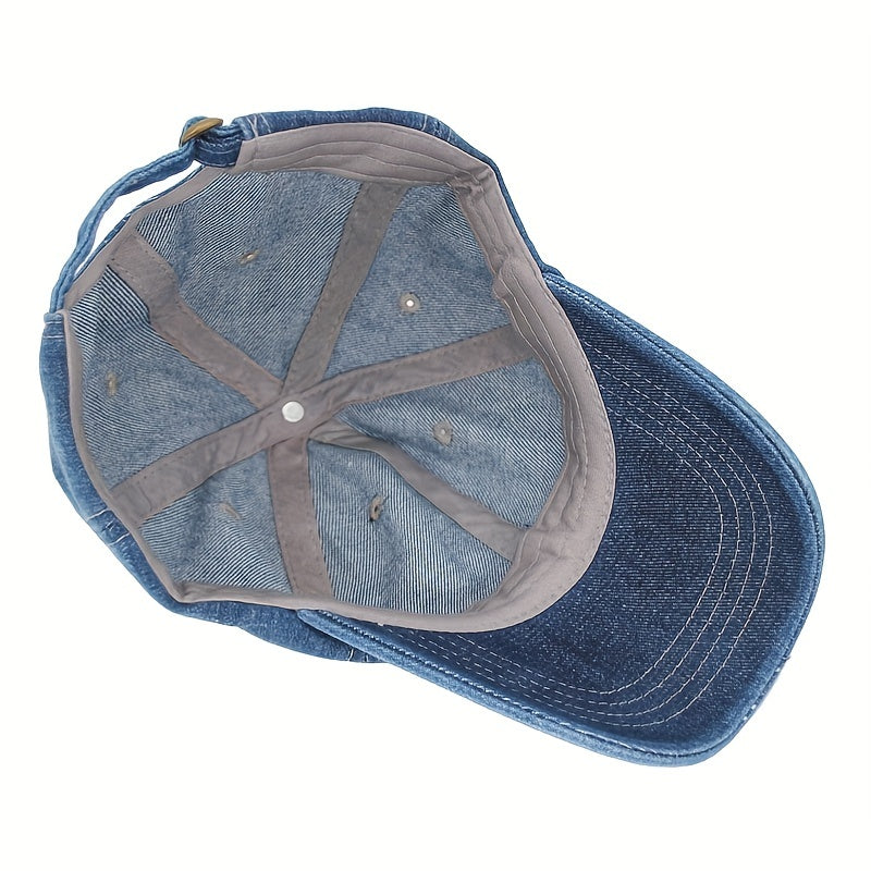 Men's Denim Baseball Cap Jeans Snapback Cap Casquette Plain Bone Hat Gorras Men Casual Blank Dad Male Hat