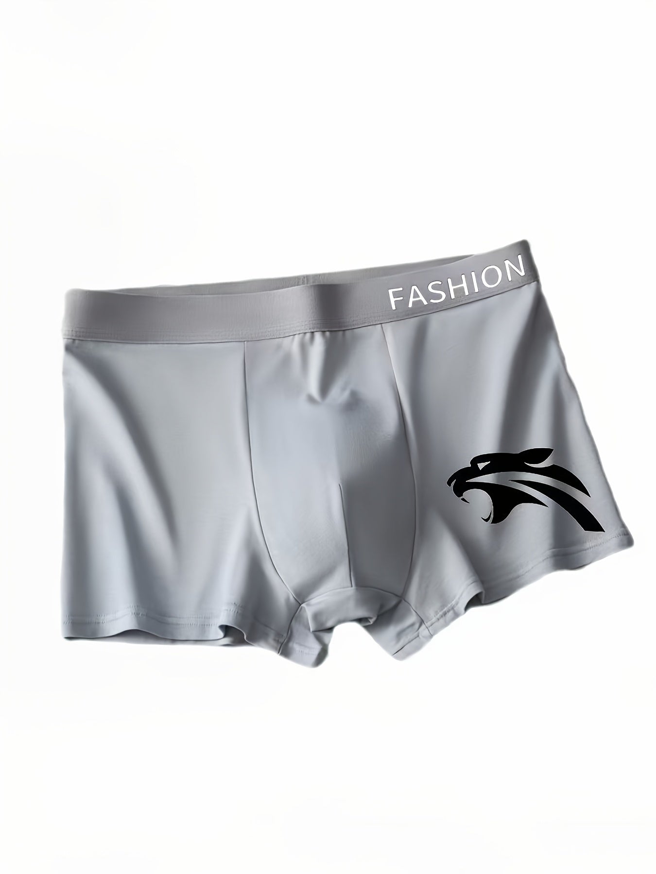 4-Pack Men’s Comfortable Polyester Stretch Boxers with Casual Patterns