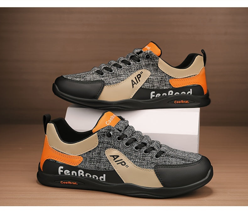 Men's Vintage Old School Style Sneakers, Comfy Non Slip Durable Canvas Breathable Shoes, Men's Footwear
