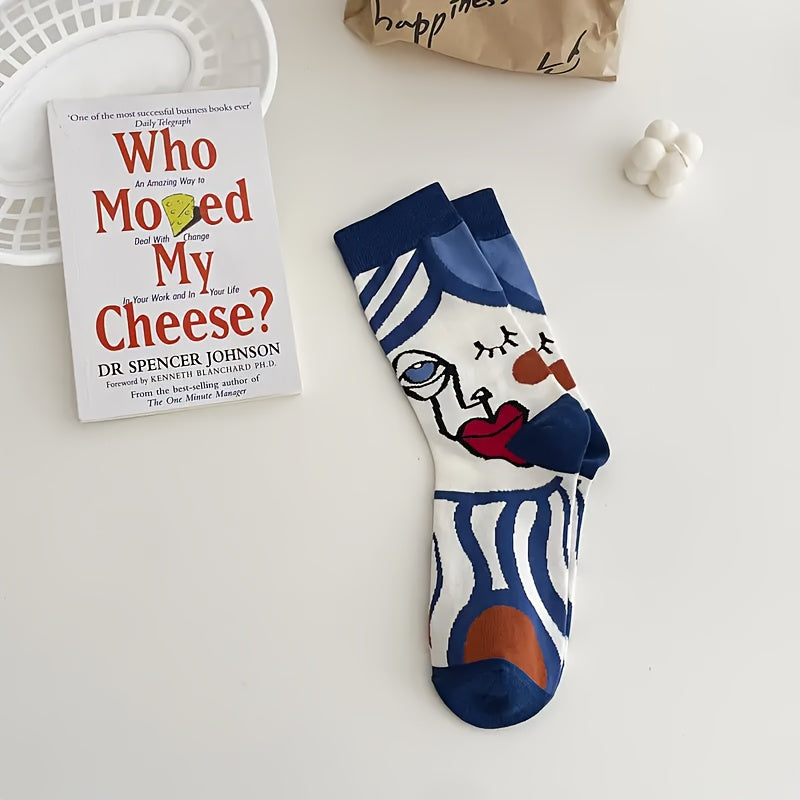 Women'S Mid-Calf Socks, Breathable And Sweat-Absorbing Socks for Spring And Summer, Available in 1/5/10 Pairs for Autumn.