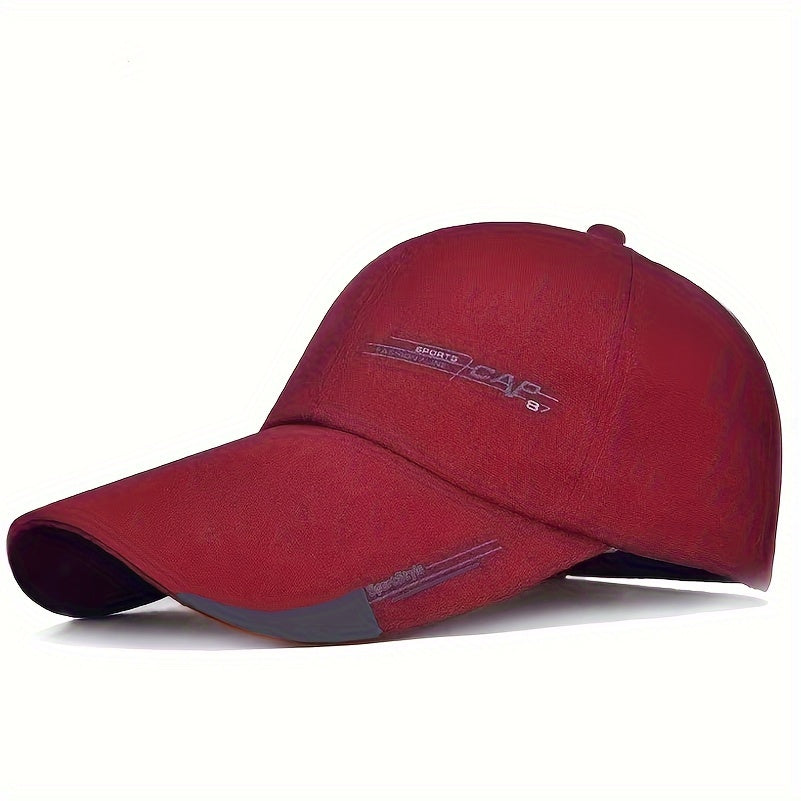 Unisex Baseball Cap, Breathable Summer Sun Hat, Trendy Peaked Cap With 3B-YS Print, Adjustable Casual Sports Cap