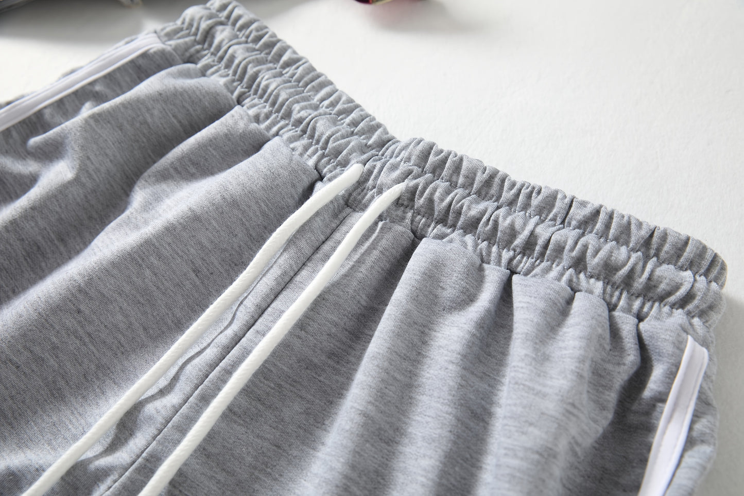 Contrast Binding Casual Sports Shorts, Drawstring Running Loose Shorts, Women's Activewear