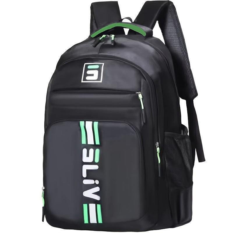 Casual Backpack, Men's Simple Shoulder Bag, Men's Large Capacity Middle School Student Backpack, Computer Travel Bag