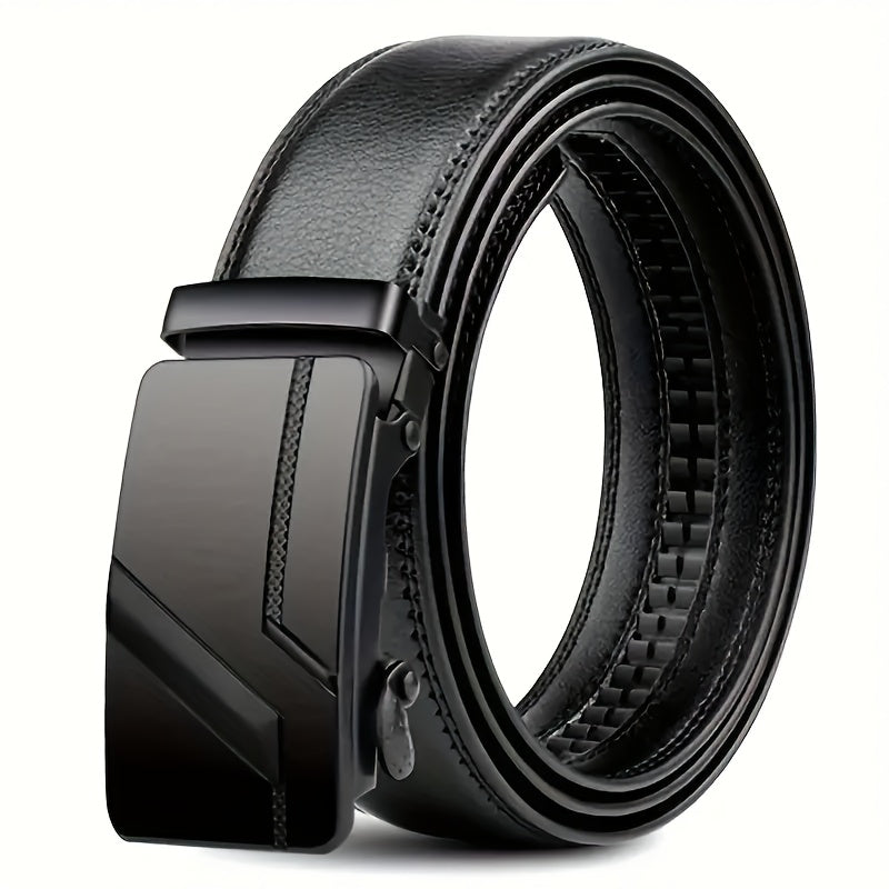 Men'S Leather Cowhide Belt, Fashion Casual Retro Belt Automatic Buckle, Business Fashion Men'S Belt, Gifts