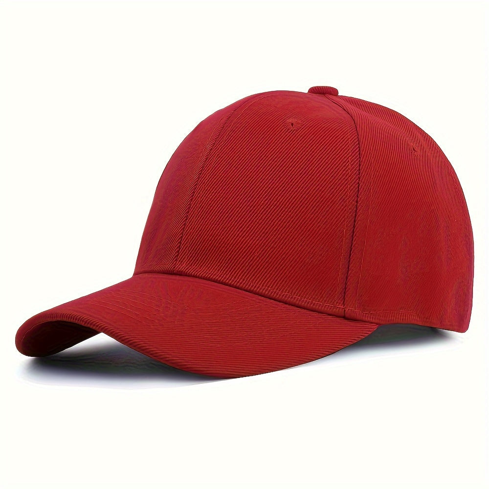 Solid Color Sun Protection Casual Sun Hat, Adjustable Baseball Cap, Curved Brim Fashion Outdoor Dad Hat For Women & Men