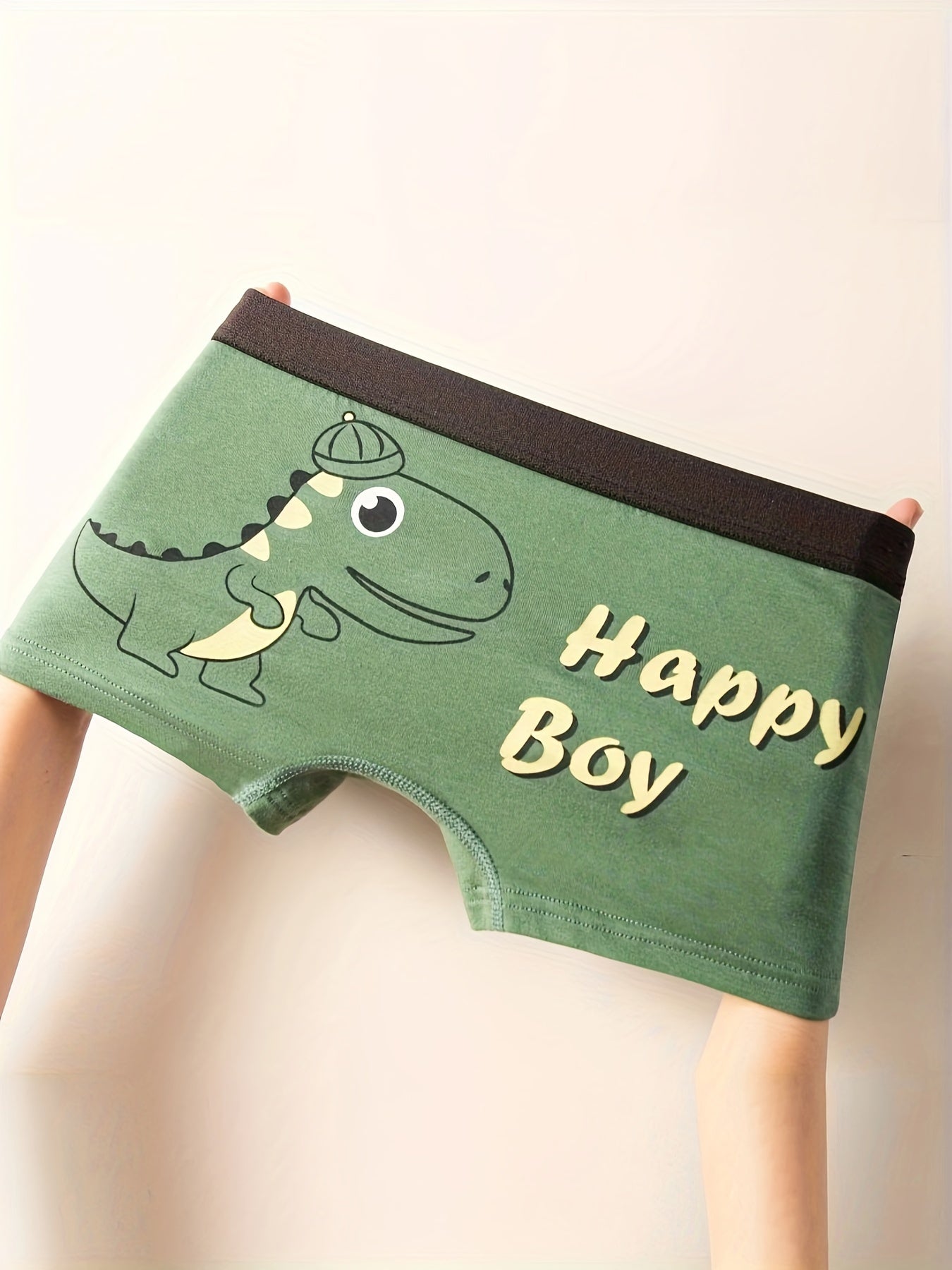 Boys' 4-Pack Cotton Boxer Briefs with Cartoon Patterns