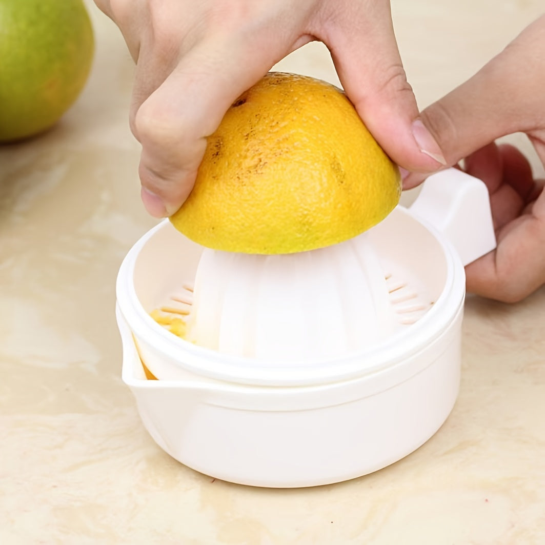 1pc Easy-Squeeze Manual Citrus Juicer - Durable Plastic, Perfect for Lemon & Orange Squeezing - Essential Kitchen Gadget