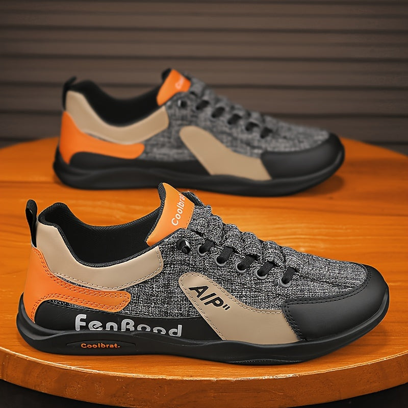 Men's Vintage Old School Style Sneakers, Comfy Non Slip Durable Canvas Breathable Shoes, Men's Footwear