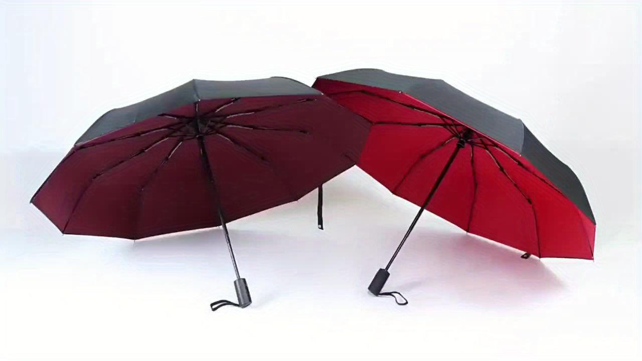 Automatic Open/Close, Windproof Tri-Fold Umbrella - Durable, Thickened Canopy for Enhanced Rain Protection, Ideal for Business Use, Automatic Folding Umbrella
