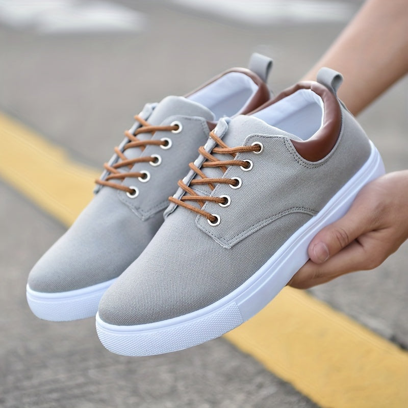Men's Canvas Footwear - Non-Slip, Durable & Comfortable Lace-Up Shoes