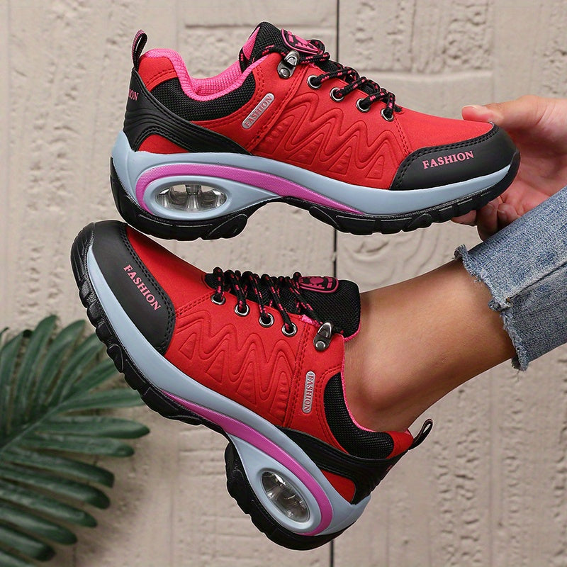 Women'S Athletic Sneakers, Thick Sole Soft Sole Fashion Outdoor Hiking Non-slip Casual Walking Shoes