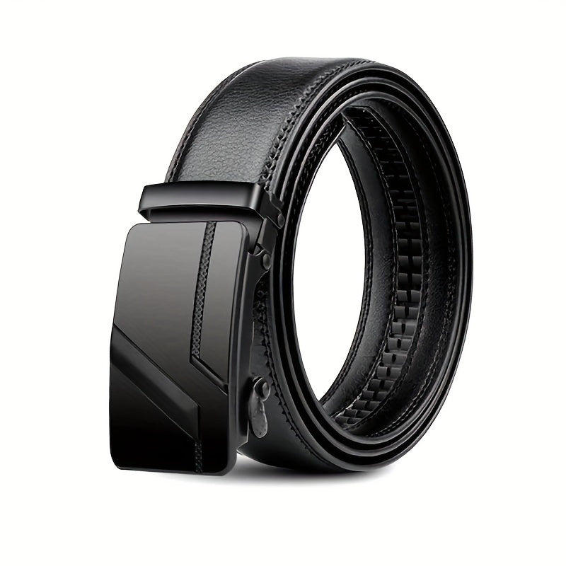 Business Men's Belt Black Automatic Buckle Fashion Belt Casual Men's Suit Belt Accessories