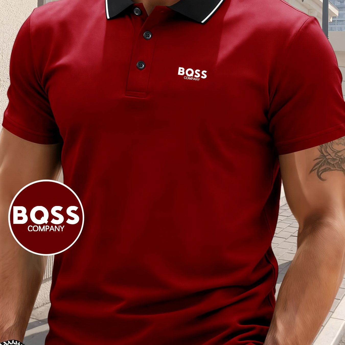 S8 Men'S Quick-Dry Polo Shirt | 4518 Stylish BQSS Design, Airy And Comfortable for Workouts, Casual Wear, And Trendy Lightweight And Sturdy Top with Short Sleeves And Button Features - ayq