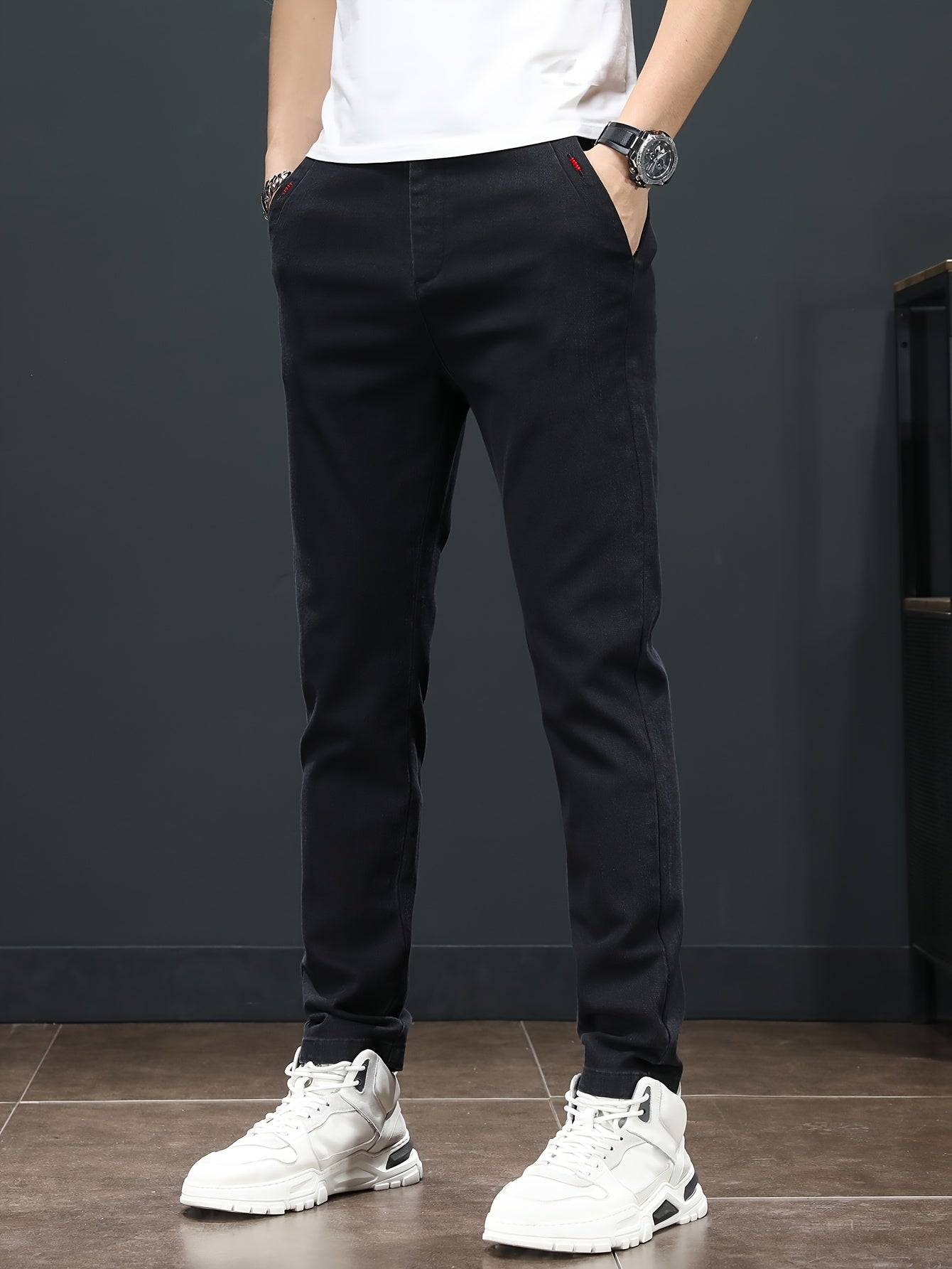 Men'S Spring Casual Trousers, Lightweight Business Outdoor Straight-Leg Pants, Versatile And Stylish for Spring And Autumn, Suitable for Sports And Formal Occasions.