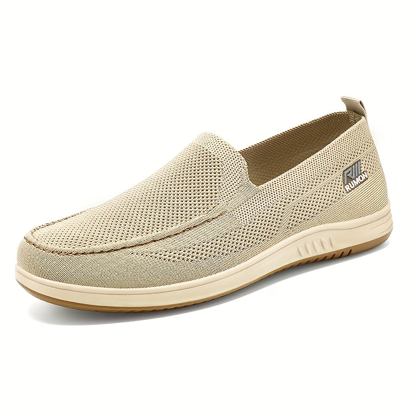 A Pair of Men'S Knitted Breathable Casual Shoes, Slip-On Mesh Shoes for Men.