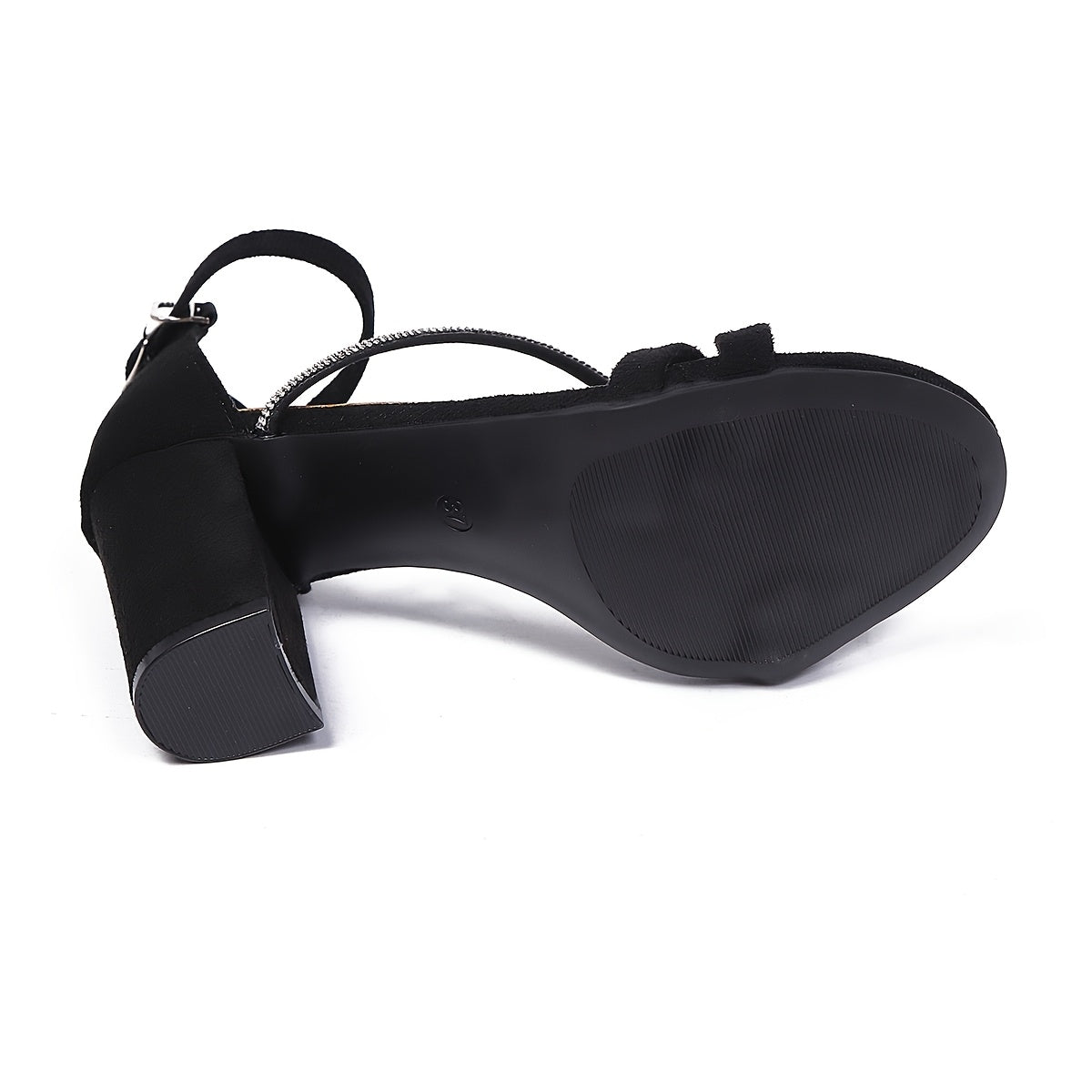 Elegant Korean Style High Heel Sandals with Rhinestones