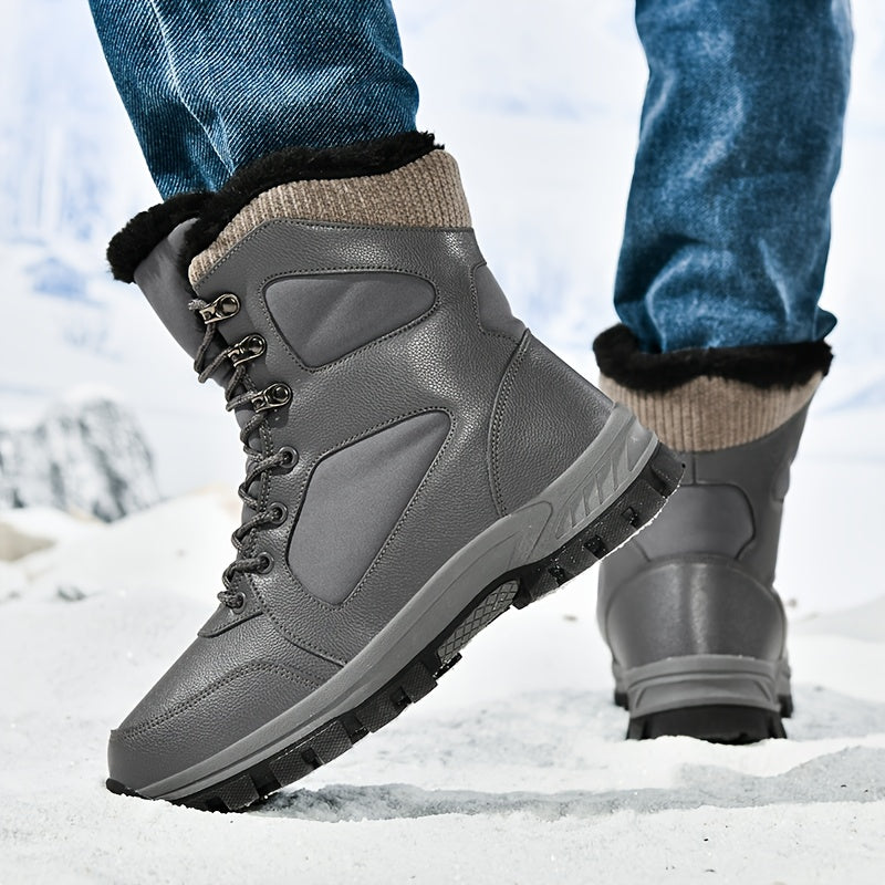 Winter Couple Hiking Boots, Women'S Snow Boots with Plush Lining - Non-Slip Rubber Sole, Suitable for Outdoor Activities Such As Mountaineering, Hunting, And Trekking, Hiking Gear for Men, Men'S Snow Boots, Men'S Winter Shoe,