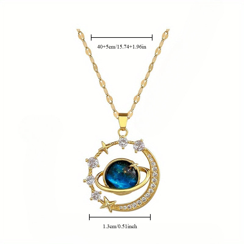 Fashion Planet Pendant Necklace
