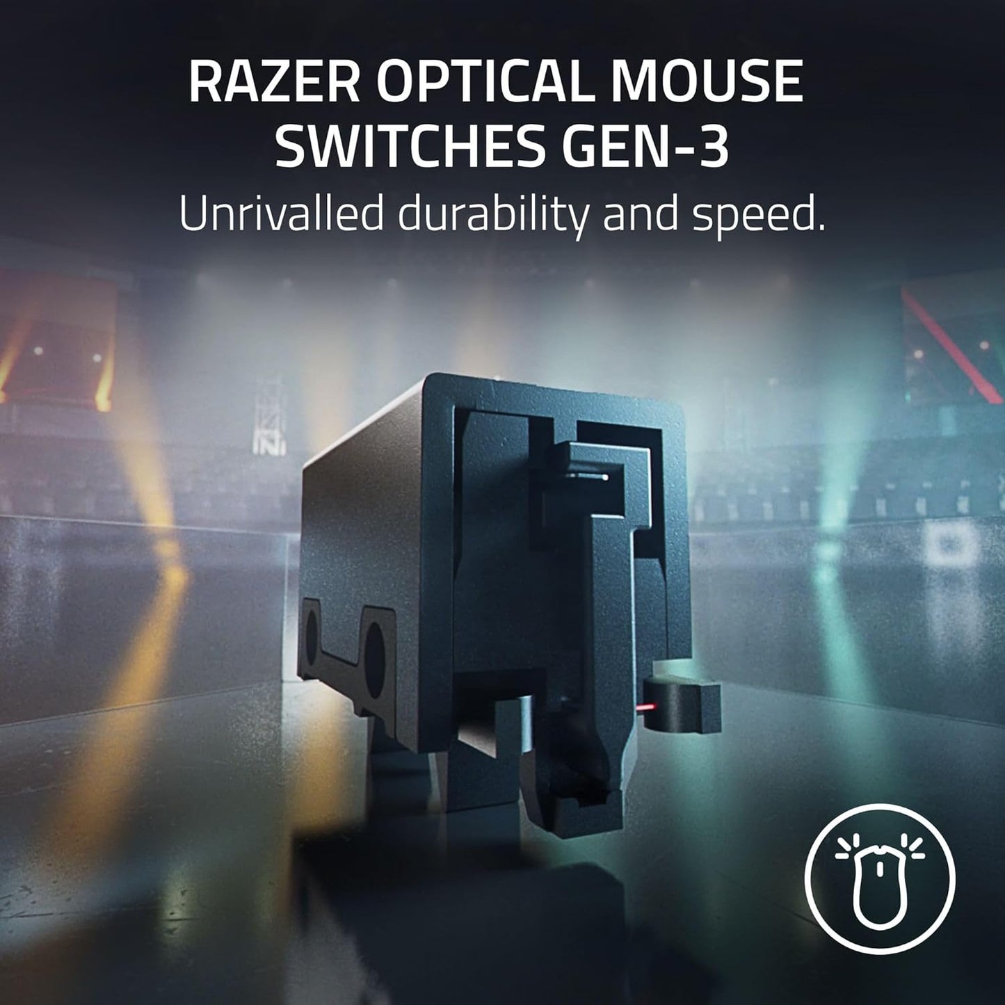 Razer Deathadder V3 Hyperspeed Wireless Gaming Mouse: 55G Lightweight - USB C Charging - up to 100 Hr Battery - Advanced 26K Optical Sensor - Gen-3 Optical Switches - 8 Programmable Controls - Black