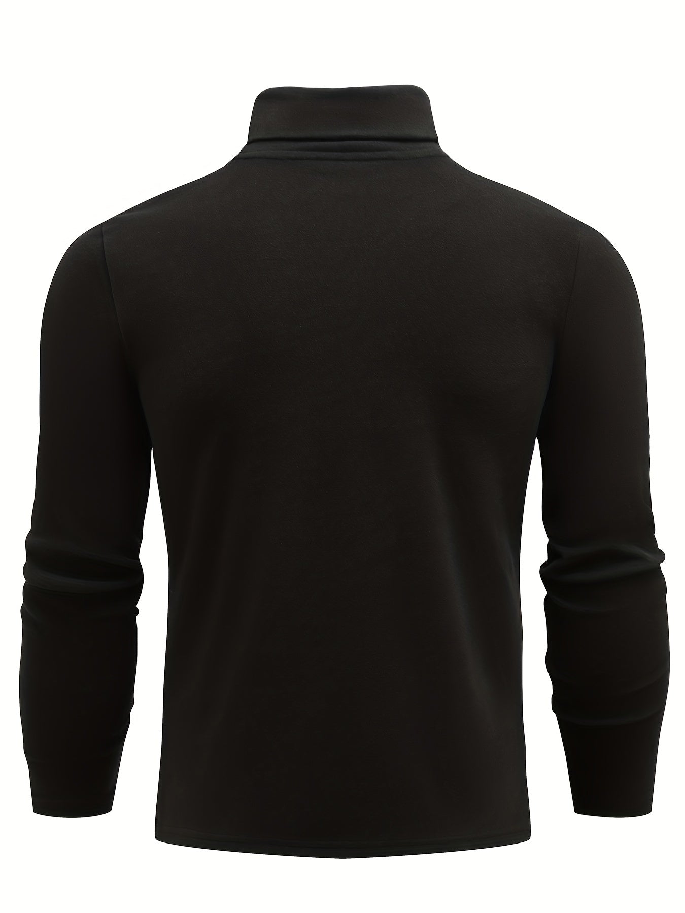 Casual Solid Men's Autumn And Winter Turtleneck Long-sleeved Fit T-shirt