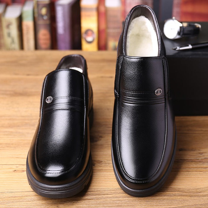 Men'S Extreme Cold Weather Boots - Slip-On Winter Shoes with Thick Warm Lining & Toe Bumper, Genuine Leather Upper, Non-Slip Rubber Sole - for Ice, Snow, and Everyday Winter Use - Boots for Everyday & Formal Occasions, Outdoo