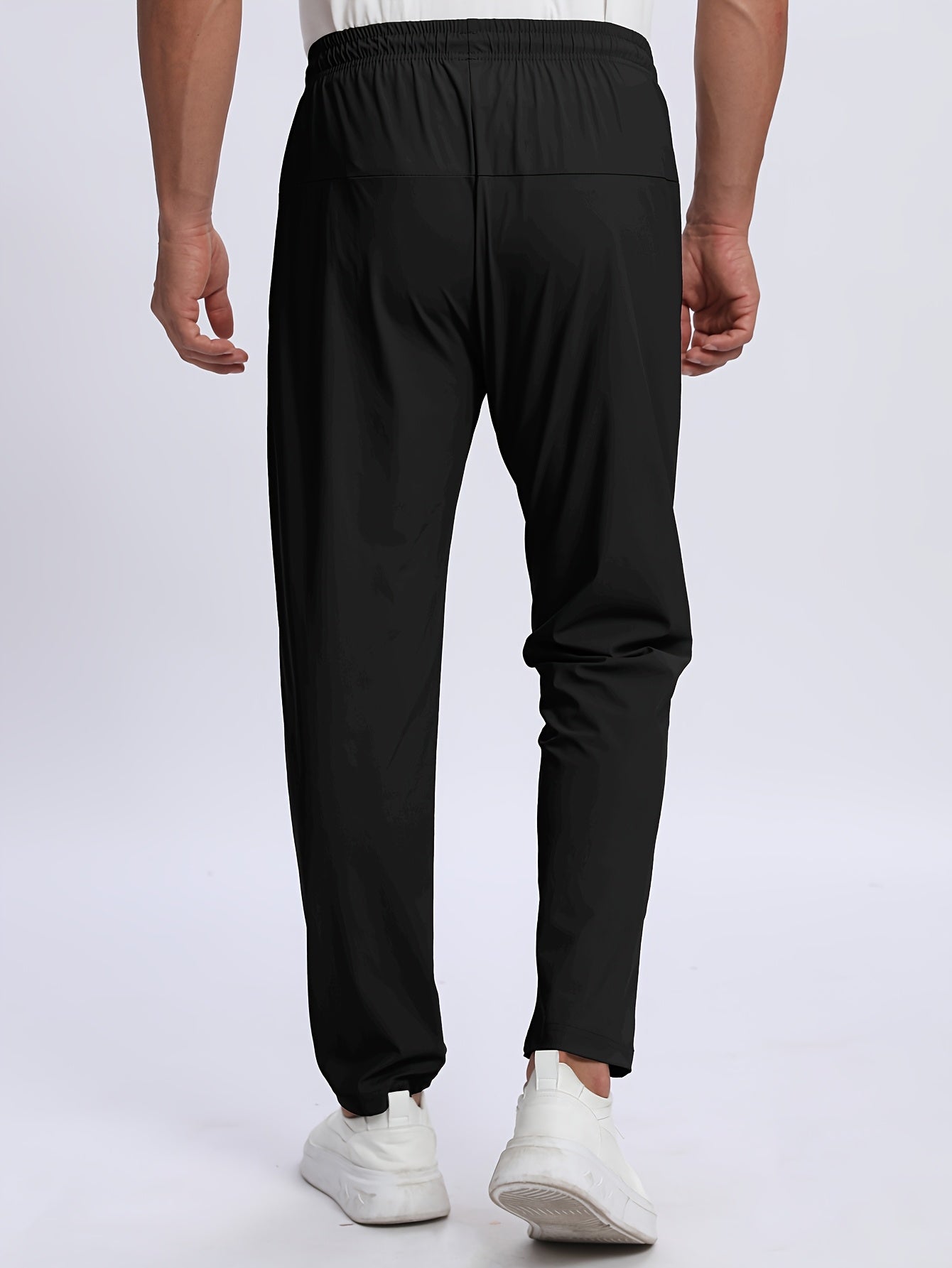 Men's sports trousers that absorb moisture and sweat, keep you dry and breathable, with pockets and drawstrings, zipper details, soft and comfortable soft-touch Men's jogging pants, lightweight and durable sports trousers, cl