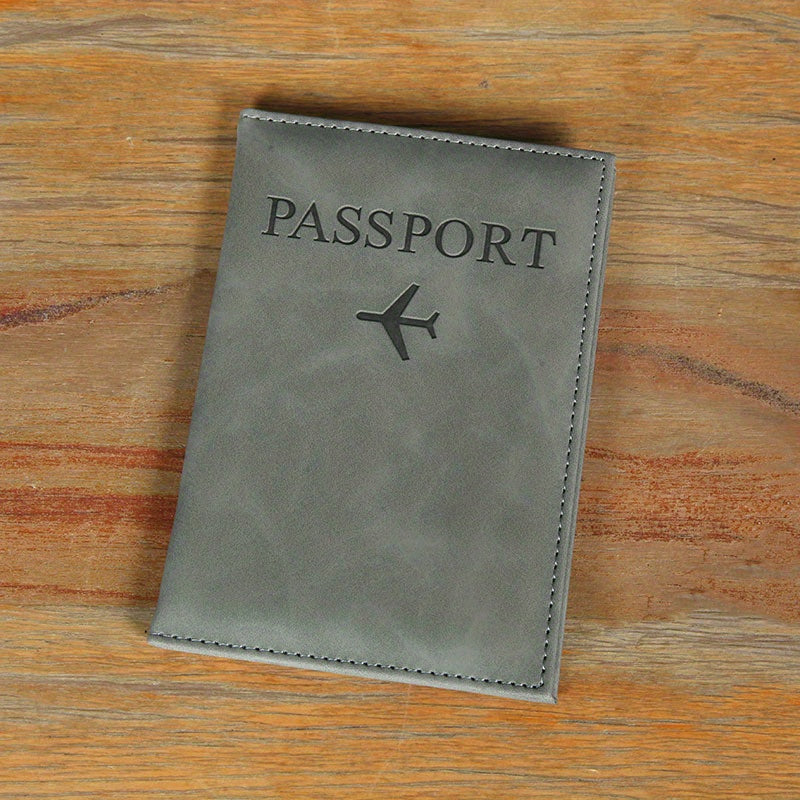 PU Simple Passport Holder Passport Protection Case Ճանապարհորդական անձնագրի ID կրեդիտ քարտի կափարիչ