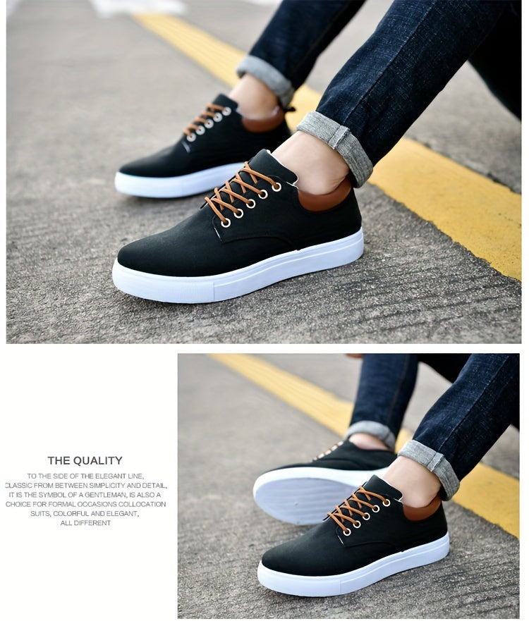 Men's Canvas Footwear - Non-Slip, Durable & Comfortable Lace-Up Shoes