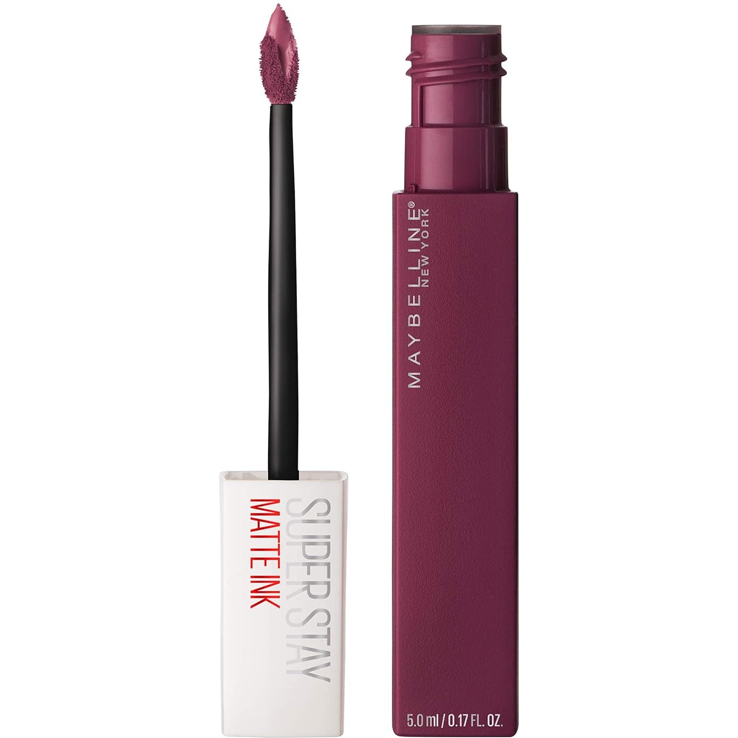 Maybelline Super Stay Matte Ink Liquid Lipstick Makeup, Long Lasting High Impact Color, up to 16H Wear, Exhilarator, Ruby Red, 1 Count, Packaging May Vary