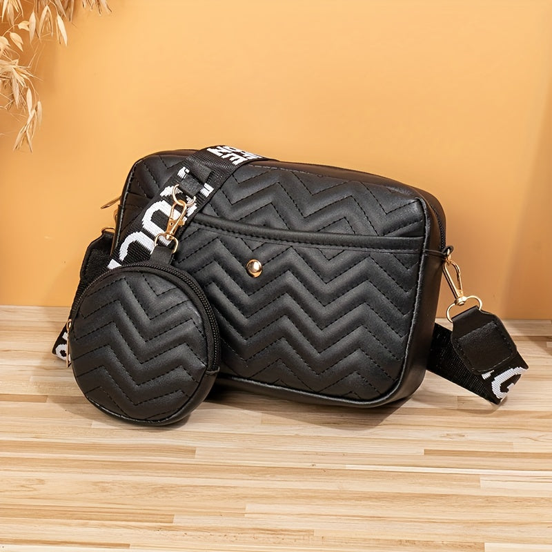 Women's Bag Small Square Bag New Korean Version Shoulder Crossbody Bag Two-piece Set
