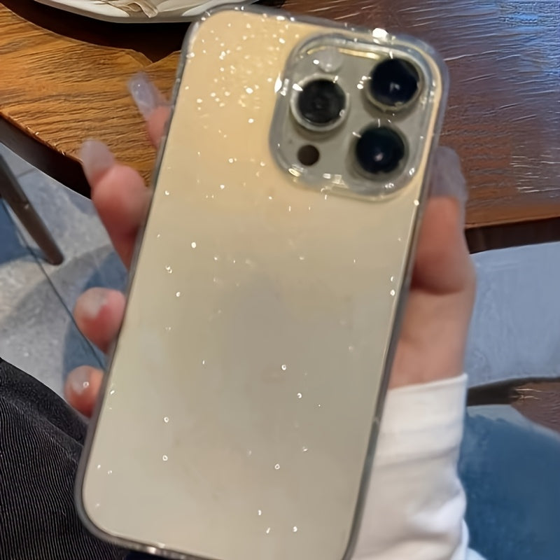 2025 թվականի նոր Luxury Bling Glitter մաքուր հեռախոսի պատյան iPhone 16 15 14 13 12 11 Pro Max X XR XS Plus հարվածակայուն թափանցիկ փափուկ ծածկույթի համար
