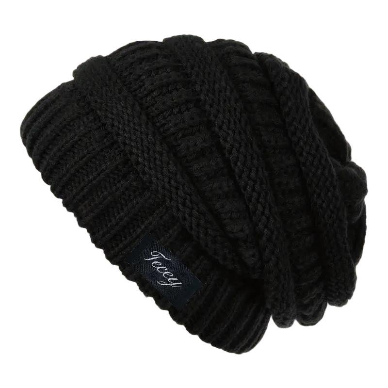 Unisex Chunky Polyester Beanie for Fall and Winter