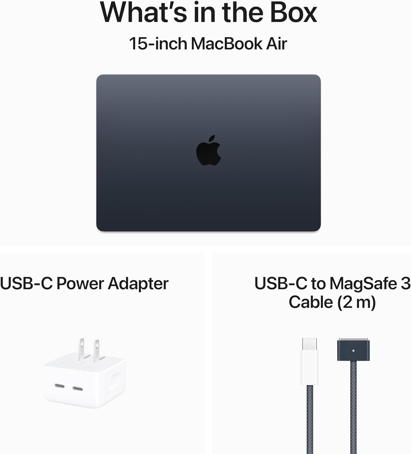 Apple 2024 Macbook Air 15-Inch Laptop with M3 Chip: Built for Apple Intelligence, 15.3-Inch Liquid Retina Display, 8GB Unified Memory, 256GB SSD Storage, Backlit Keyboard, Touch ID; Midnight