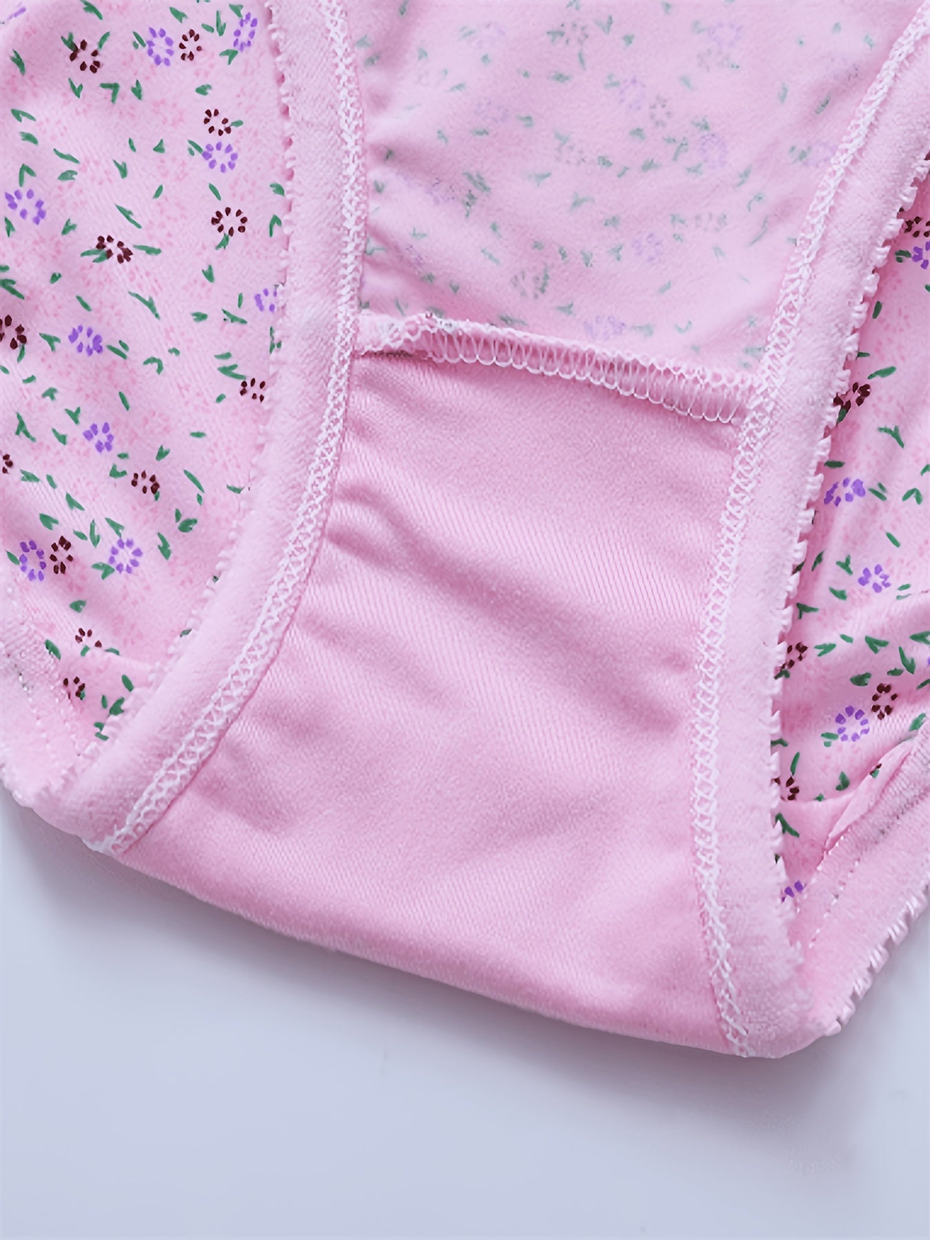 Girls' 12-Pack Floral Briefs with Mid-Rise and Bow Accent