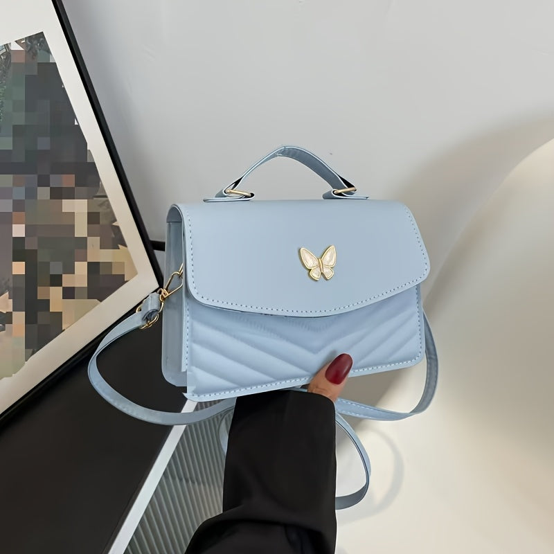 New Fashionable Minimalist Shoulder Bag Trendy Versatile Women'S Handbag Unique Crossbody Bag High-End Chic Tote Pure Diamond Solid Color Bag Fashionable Small Square Bag
