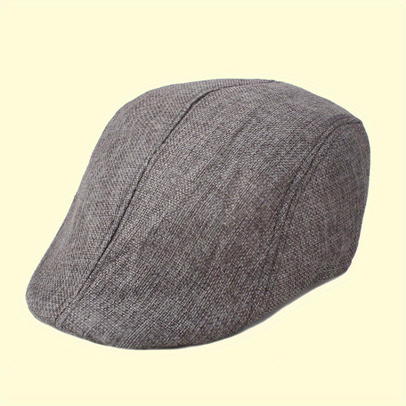 Retro Solid Color Newsboy Cap, Women'S Spring Summer Outdoor Sports Riding Travel Literary Painter Hat, Polyester Woven Beret with Lightweight Design and Inelasticity Fit