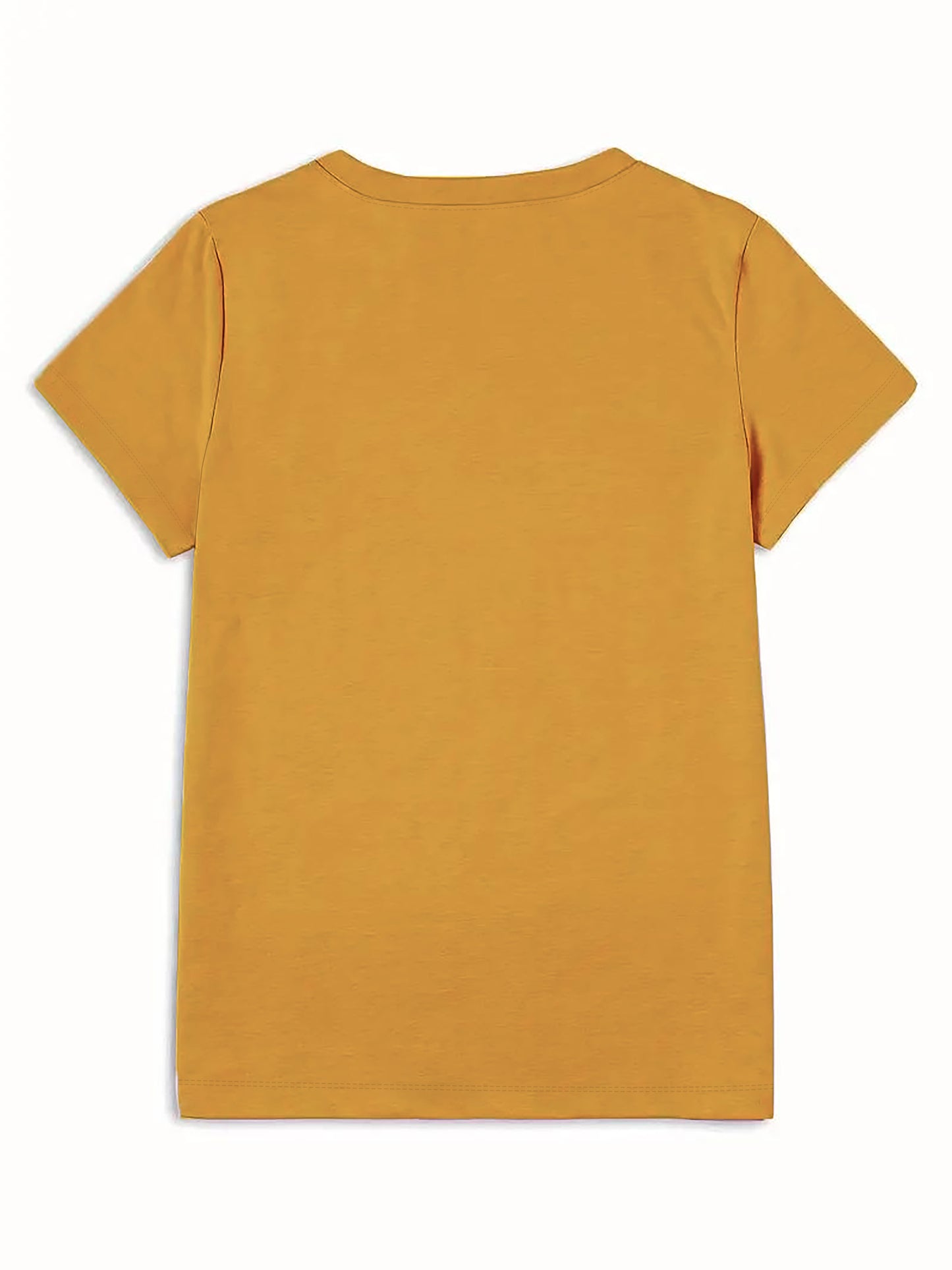 Women's Light Blue Yellow Rose Print T-Shirt - Short Sleeve Crew Neck Casual Top with Medium Stretch, Machine Washable & Breathable Fabric for All-Season Comfort, Relaxed Style, Graphic Tee, Stretchy Material, Printed Shirt,