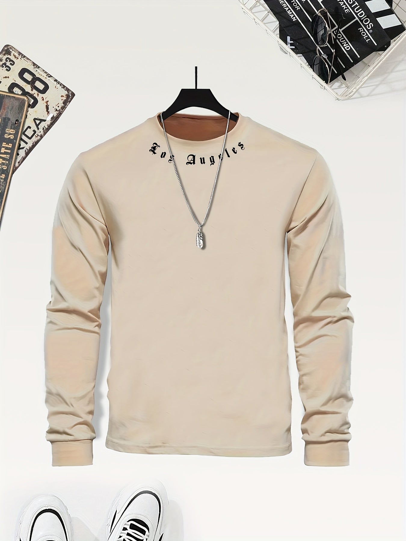 KUQIQIBOY Boys' Casual Long Sleeve T-Shirt with Letter Print - Stretchy Polyester Blend, Machine Washable, Round Neck - Perfect for Fall/Winter, KUQIQIBOY
