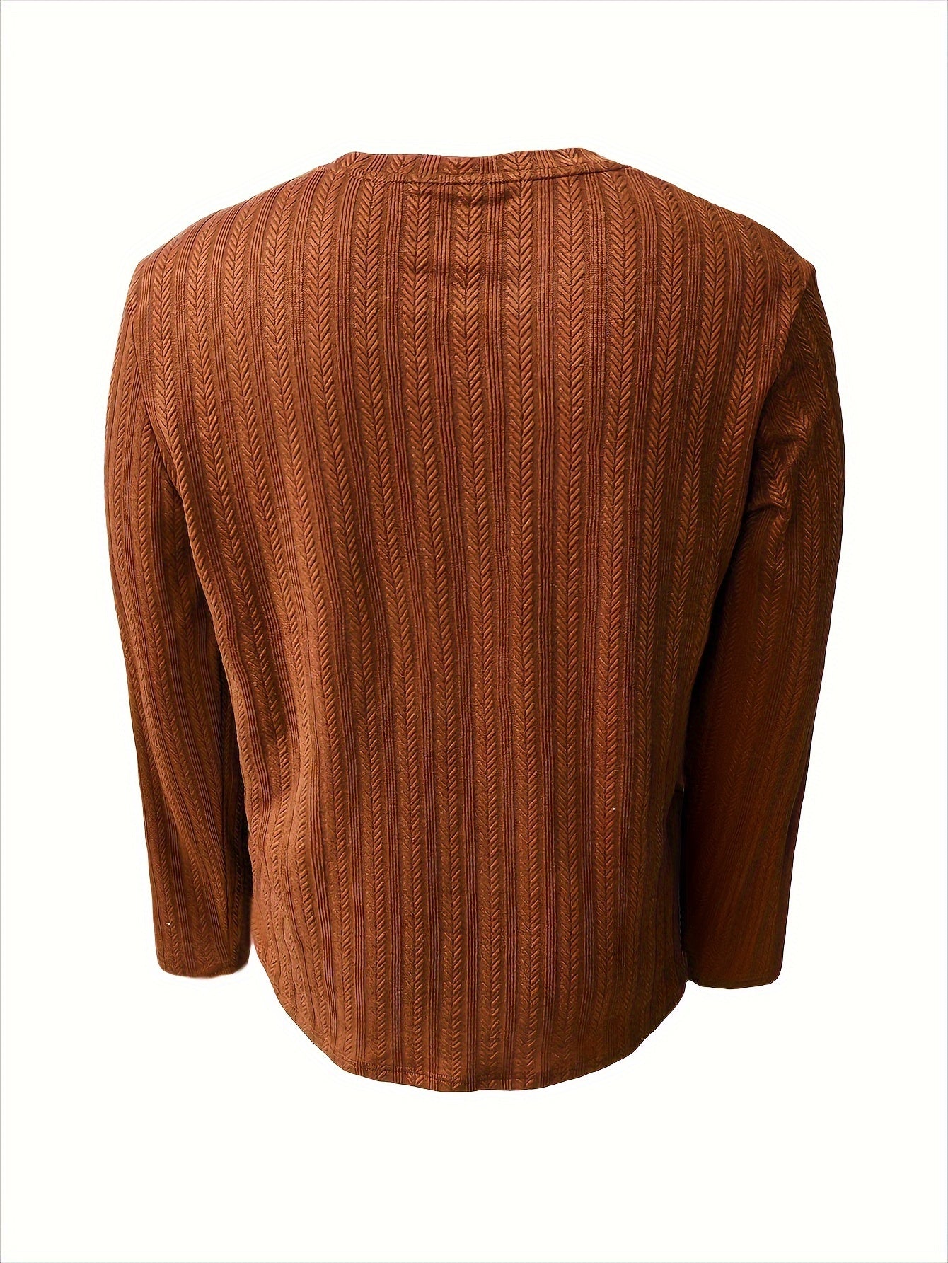 Men's Slim-Fit Long Sleeve T-Shirt - Casual Stylish, Perfect for Fall/Winter, Machine Washable