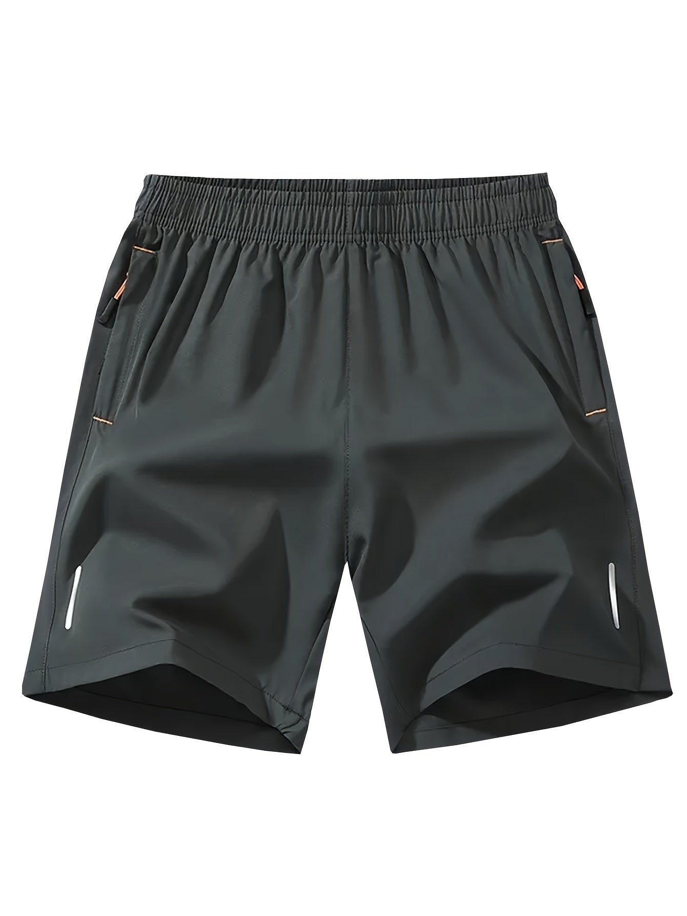 Three-pack Men's casual and fashionable breathable quick-drying shorts, with zipper pockets and drawstring, suitable for outdoor leisure sports