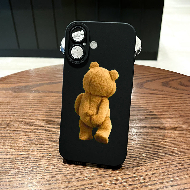 for iPhone 16 15 14 13 12 11 Pro Max XS XR SE Hot-selling silicone shockproof Brown Bear Cub Pattern Phone Case 2024 New Christmas Trend Mobile Phone Case TH1