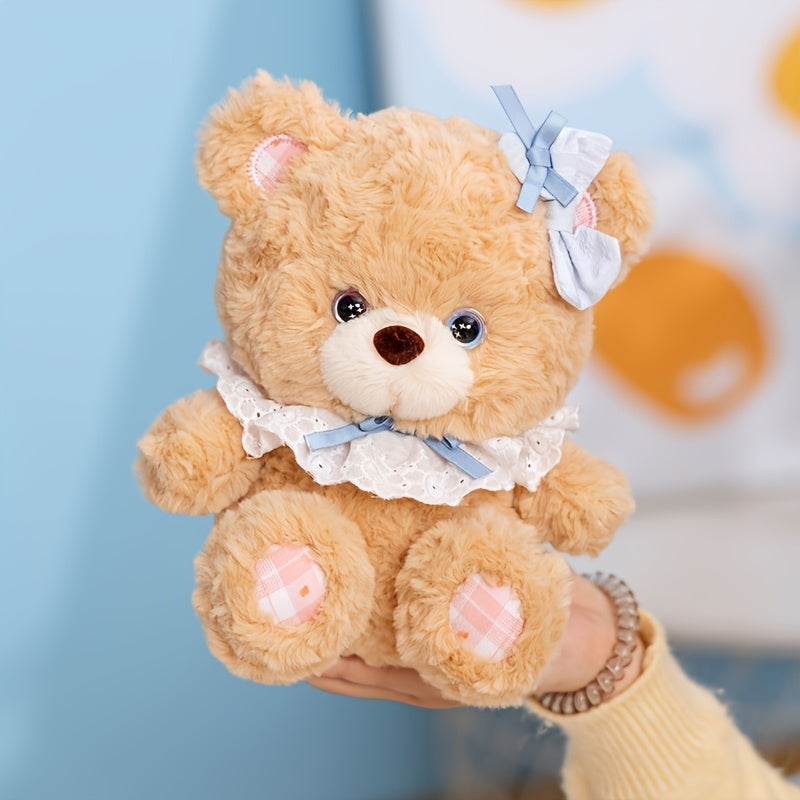 21cm/8.26in Adorable Teddy Bear and Rabbit Plush Toy Cute Bunny Doll Perfect for Home Decor & Gifts for Birthdays, Easter, Halloween, Christmas