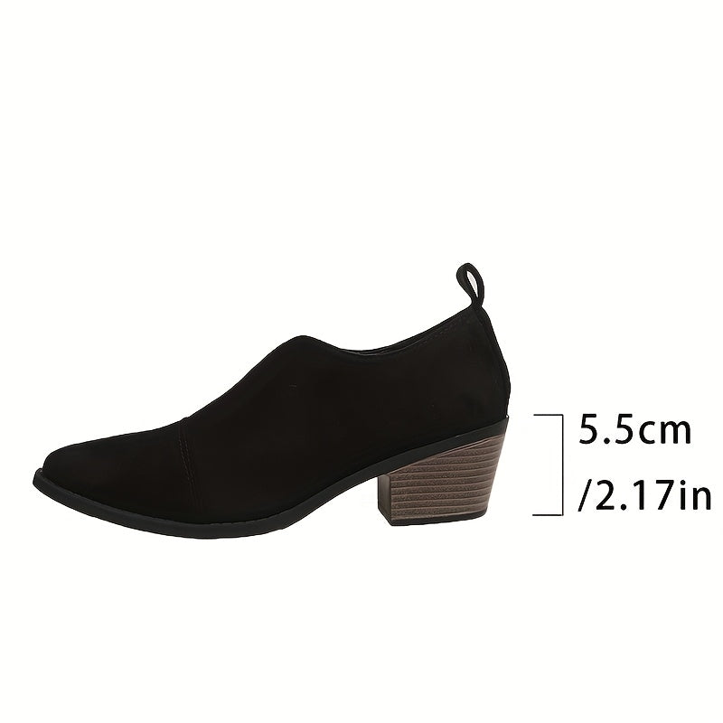 Women'S Pointed-Toe Ankle Boots - Comfortable Slip-On Style with Rubber Sole and Fabric Lining, Perfect for Casual Wear and Walking, Everyday Comfort | Fashionable Comfort | Fabric Upper Boots