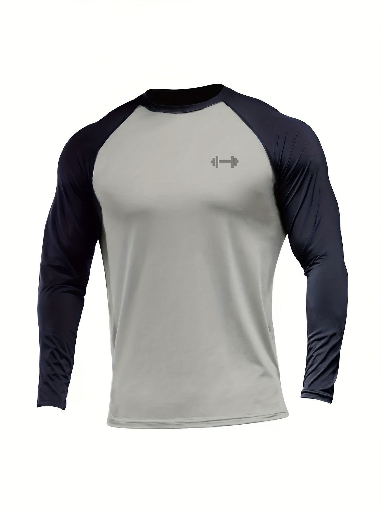 Տղամարդկանց Color Block Athletic Muscle Fit շապիկ, տղամարդկանց շնչառական կոմպրեսիոն շապիկ, հարմարավետ վերնաշապիկ ամառային սպորտի համար
