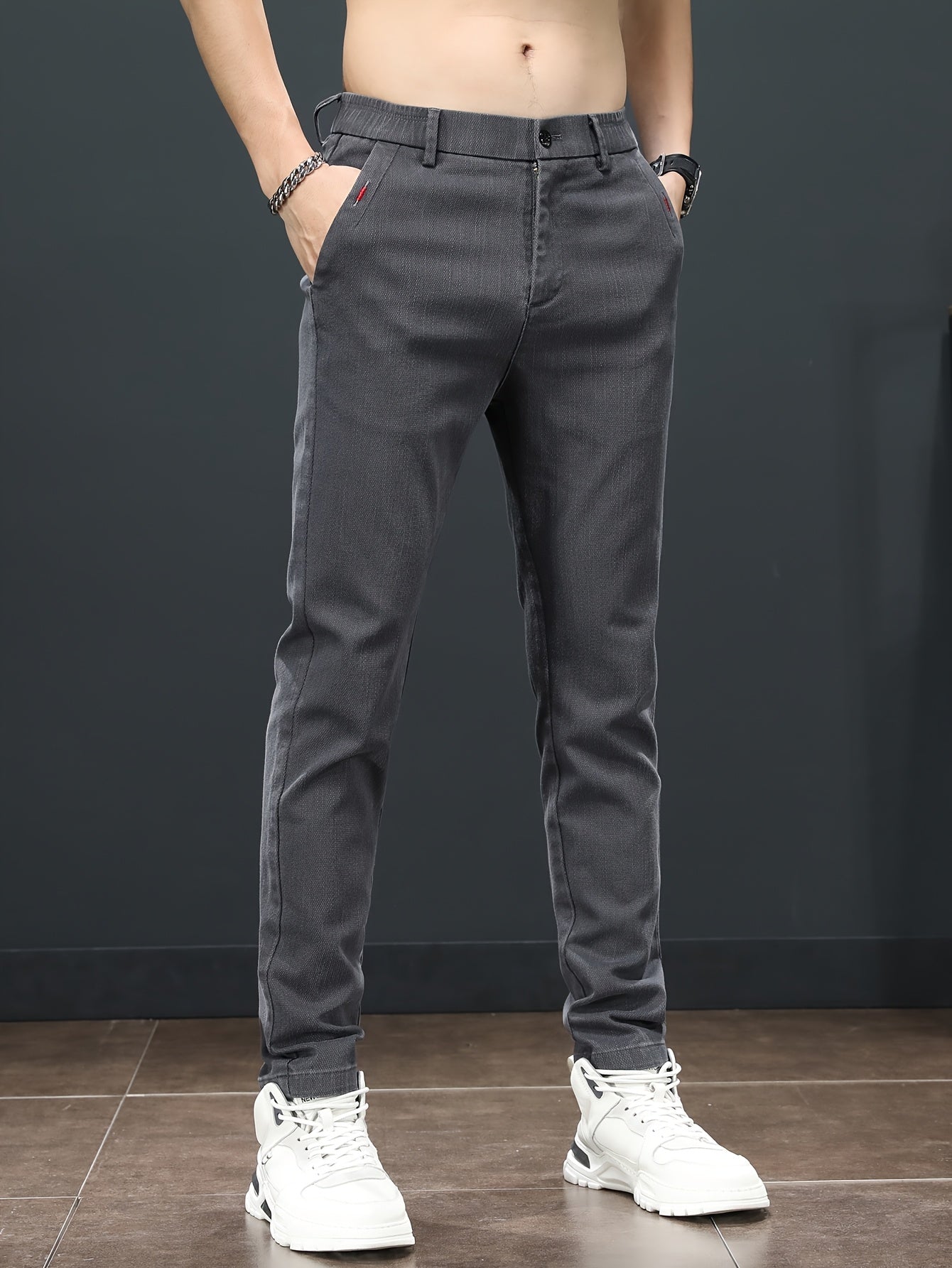 Men'S Spring Casual Trousers, Lightweight Business Outdoor Straight-Leg Pants, Versatile And Stylish for Spring And Autumn, Suitable for Sports And Formal Occasions.